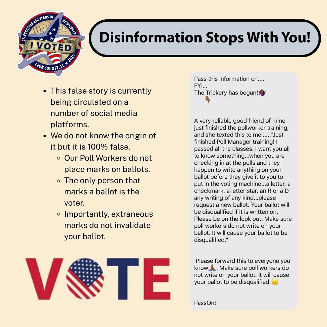 Example of a disinformation campaign about marks on a ballot